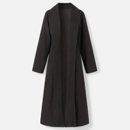 Lange Elegante Dames Coat Met Lape-Kraag - Perfect voor de Koude periode