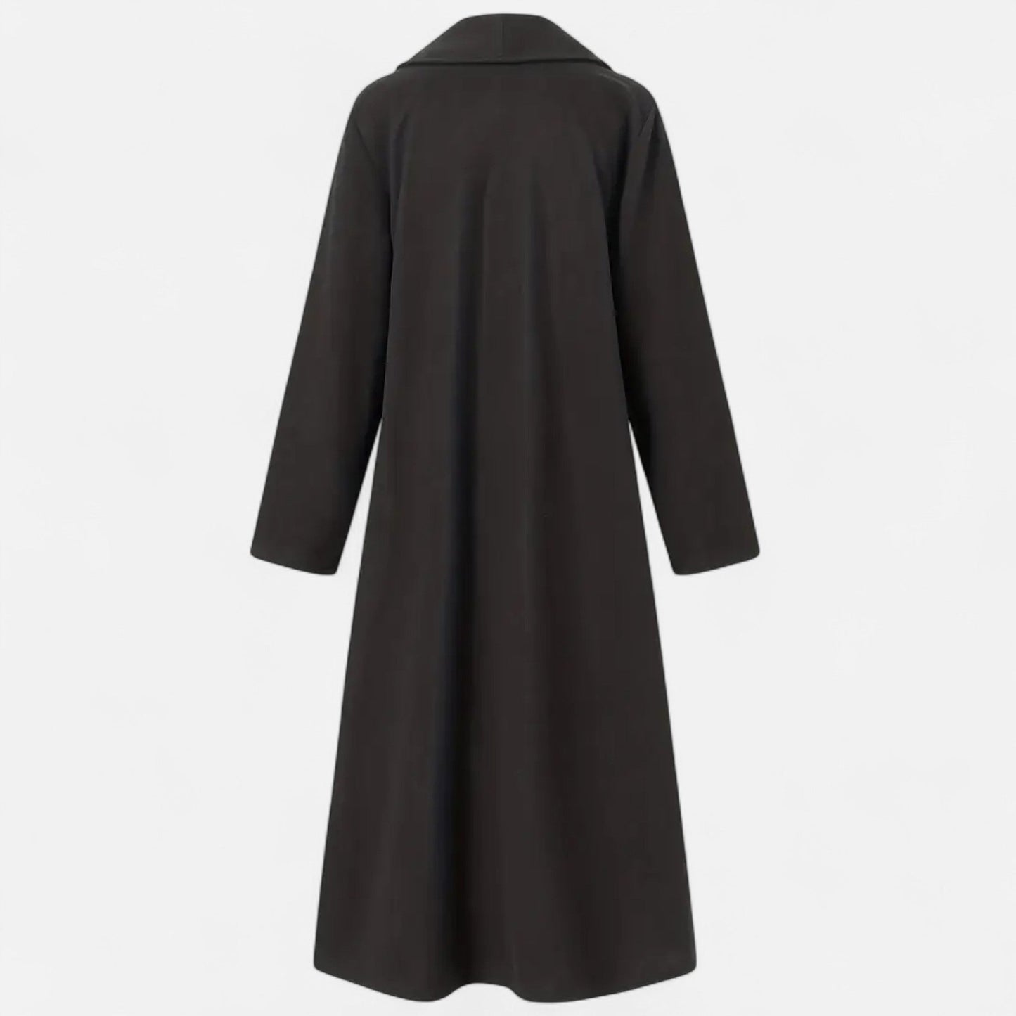Lange Elegante Dames Coat Met Lape-Kraag - Perfect voor de Koude periode