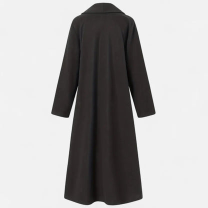 Lange Elegante Dames Coat Met Lape-Kraag - Perfect voor de Koude periode