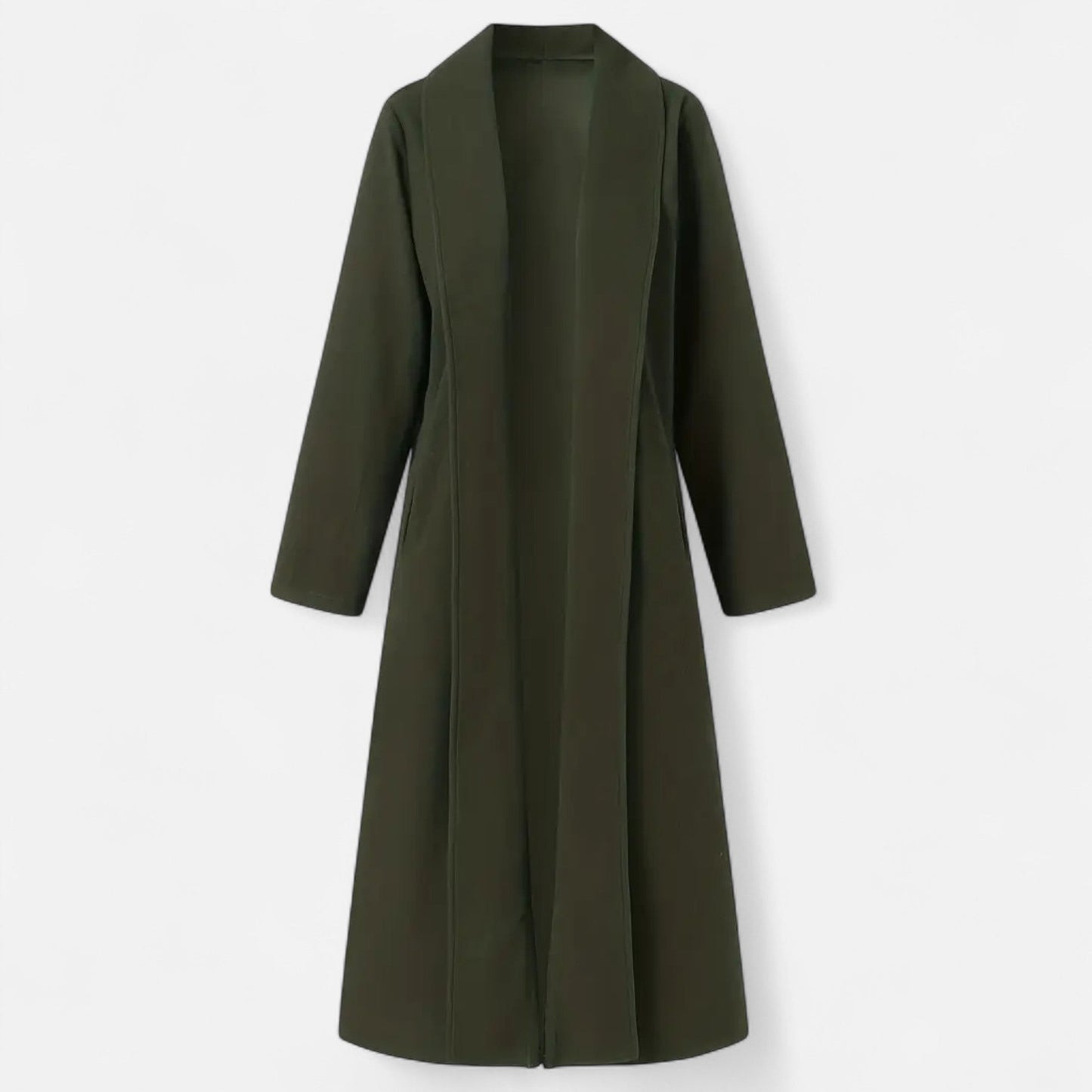 Lange Elegante Dames Coat Met Lape-Kraag - Perfect voor de Koude periode