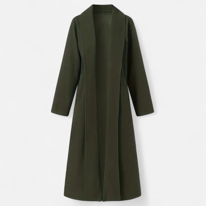 Lange Elegante Dames Coat Met Lape-Kraag - Perfect voor de Koude periode