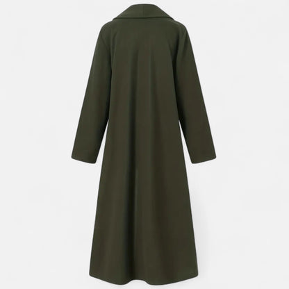 Lange Elegante Dames Coat Met Lape-Kraag - Perfect voor de Koude periode