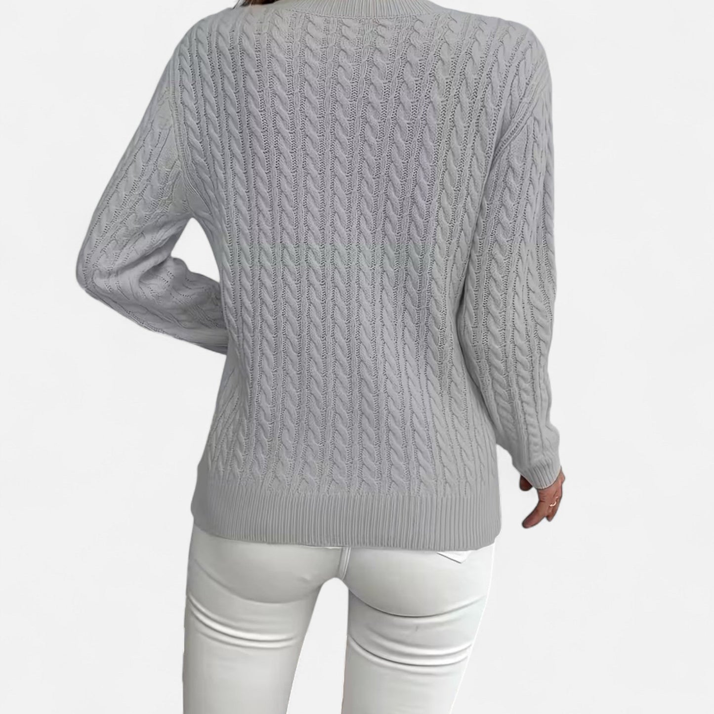 Casual Ronde Hals Trui | Zachte Gebreide Comforttrui