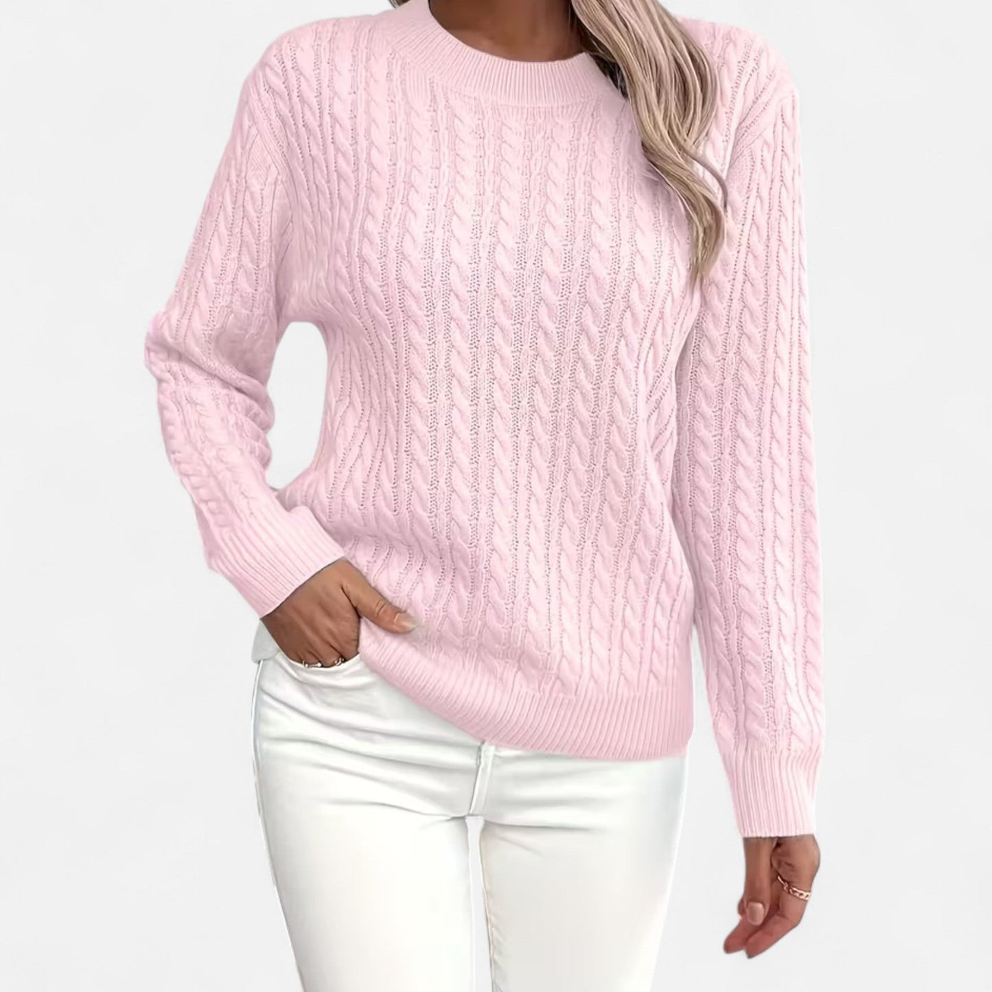 Casual Ronde Hals Trui | Zachte Gebreide Comforttrui