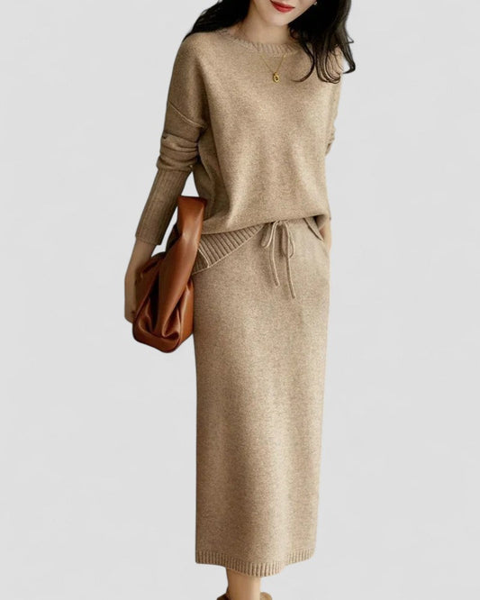 Gebreide Trui & Rok Set | Tijdloze Luxe Voor Elke Dag