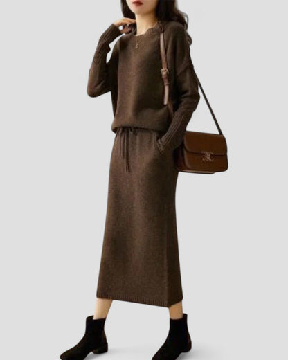 Gebreide Trui & Rok Set | Tijdloze Luxe Voor Elke Dag