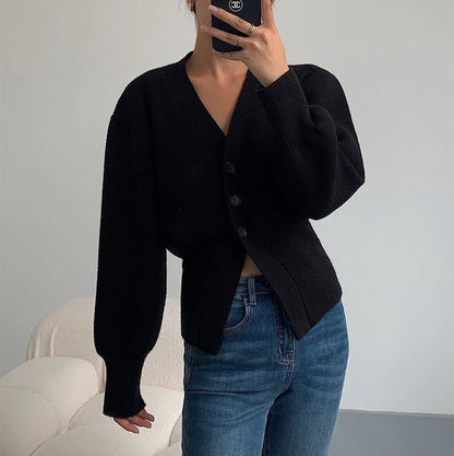 LIBANO | Dames Cardigan Met V-Hals En Knopen – Minimalistisch, Elegant & Veelzijdig Perfect voor Herfstseizoen