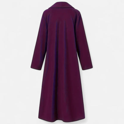 Lange Elegante Dames Coat Met Lape-Kraag - Perfect voor de Koude periode