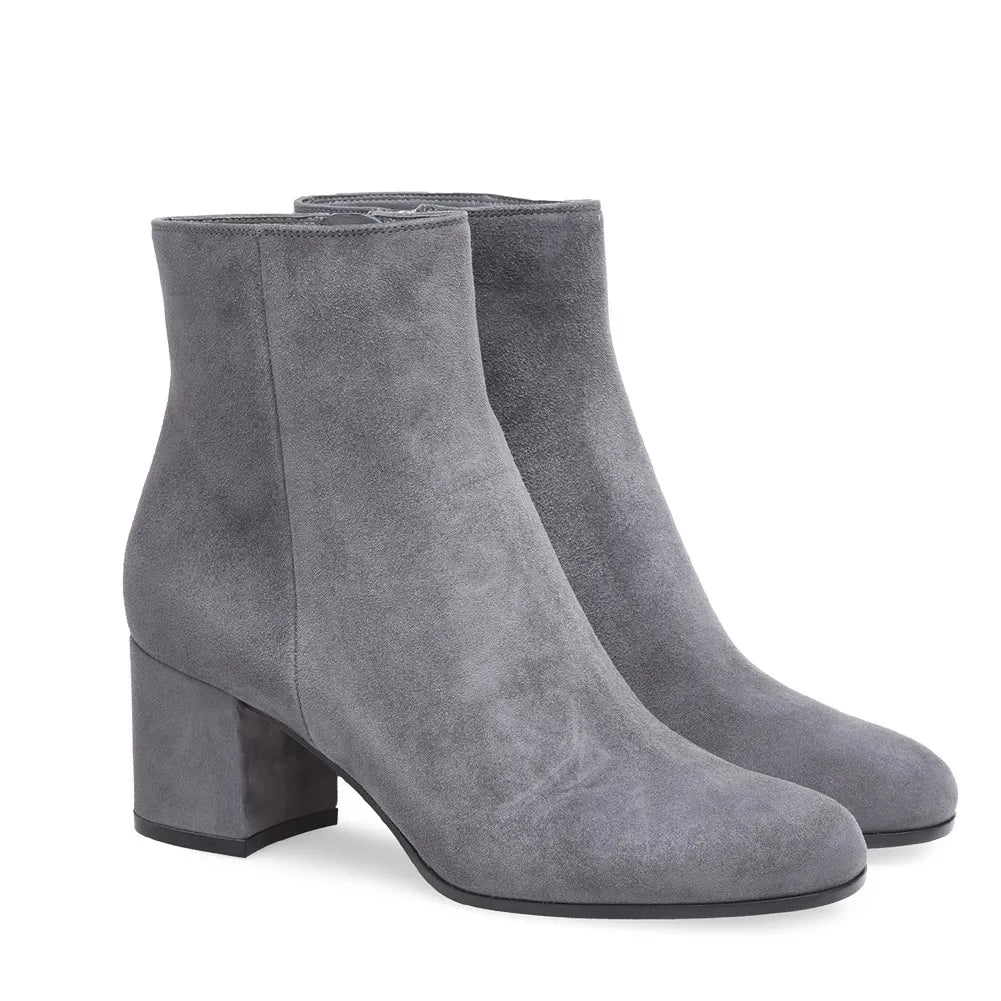 INARIA | Tijdloze Enkellaarzen Met Suede Look en Rits - Chic, Elegant & Comfortabel