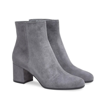 INARIA | Tijdloze Enkellaarzen Met Suede Look en Rits - Chic, Elegant & Comfortabel