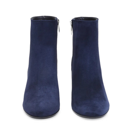 INARIA | Tijdloze Enkellaarzen Met Suede Look en Rits - Chic, Elegant & Comfortabel