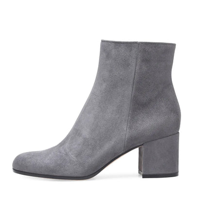 INARIA | Tijdloze Enkellaarzen Met Suede Look en Rits - Chic, Elegant & Comfortabel