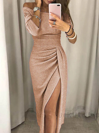 ZORINA | Glitterjurk Dames – Off-Shoulder & Glitters in Één