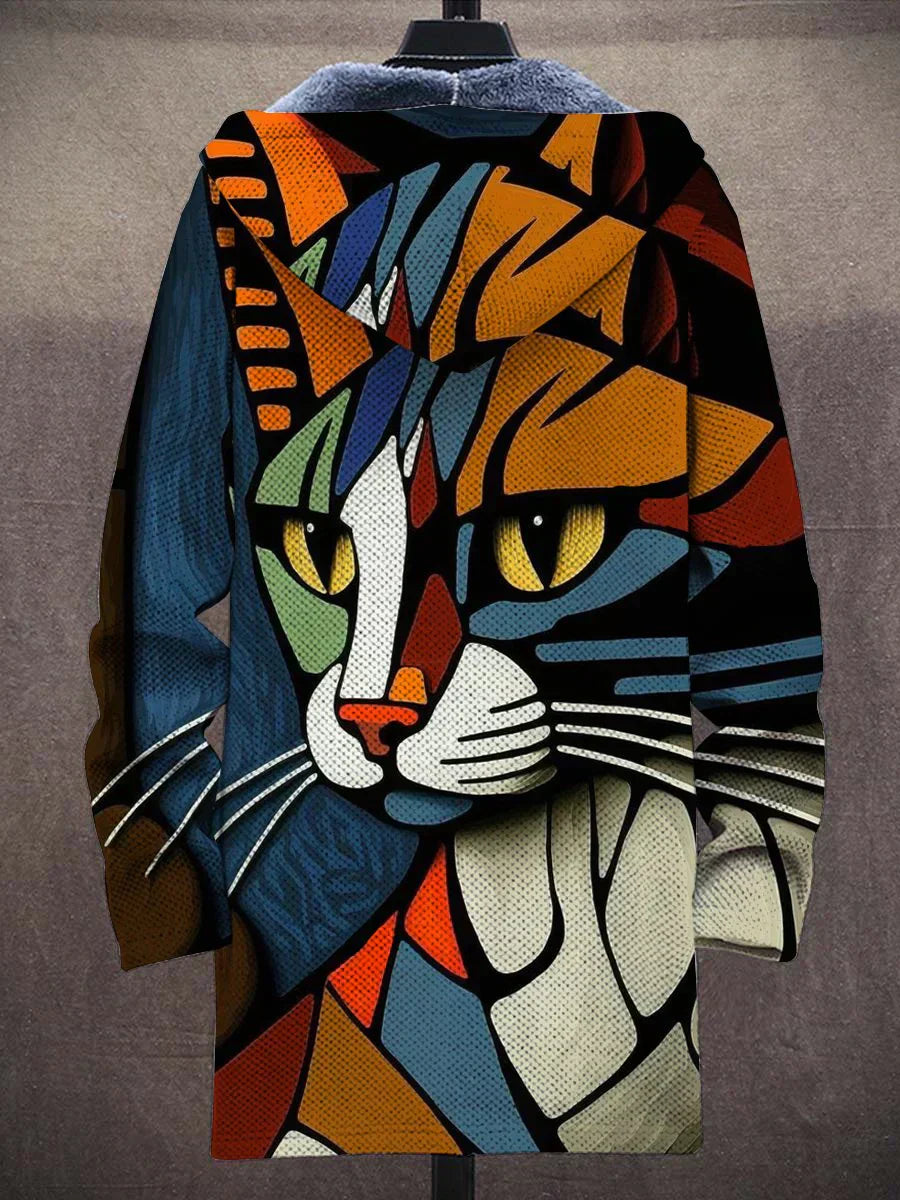 Dames Hoodie Met Kattenprint – Creatieve Stijl & Comfort In Één
