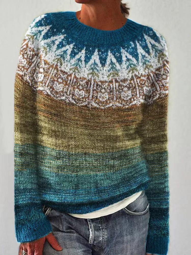 Luxe Wintertrui Met Noors Motief | Zachte Warmte & Tijdloze Stijl