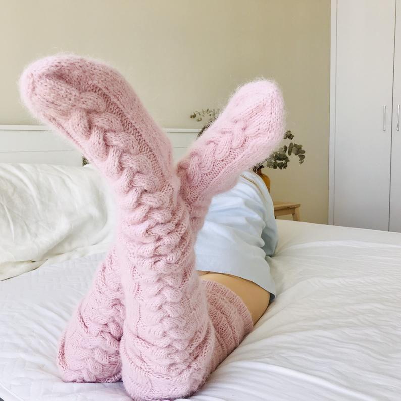 Vrouwen hoge gebreide sokken – beenwarmers tot de knie | Cozy warmte & stijlvolle layering