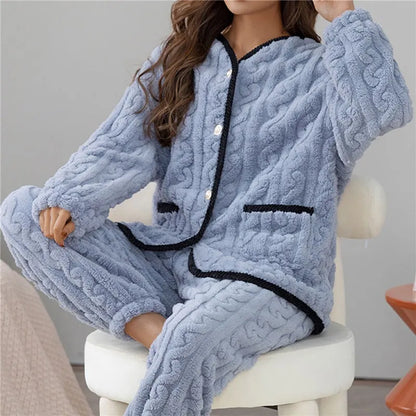 Dames Pyjama-Set | Klassiek, Stijlvol, Warm En Tijdloos Voor De Winter