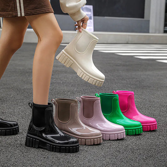 JOSH | Urban Glanzende Laars Met Platform Zool Voor Dames - Stijlvol & Comfortabel