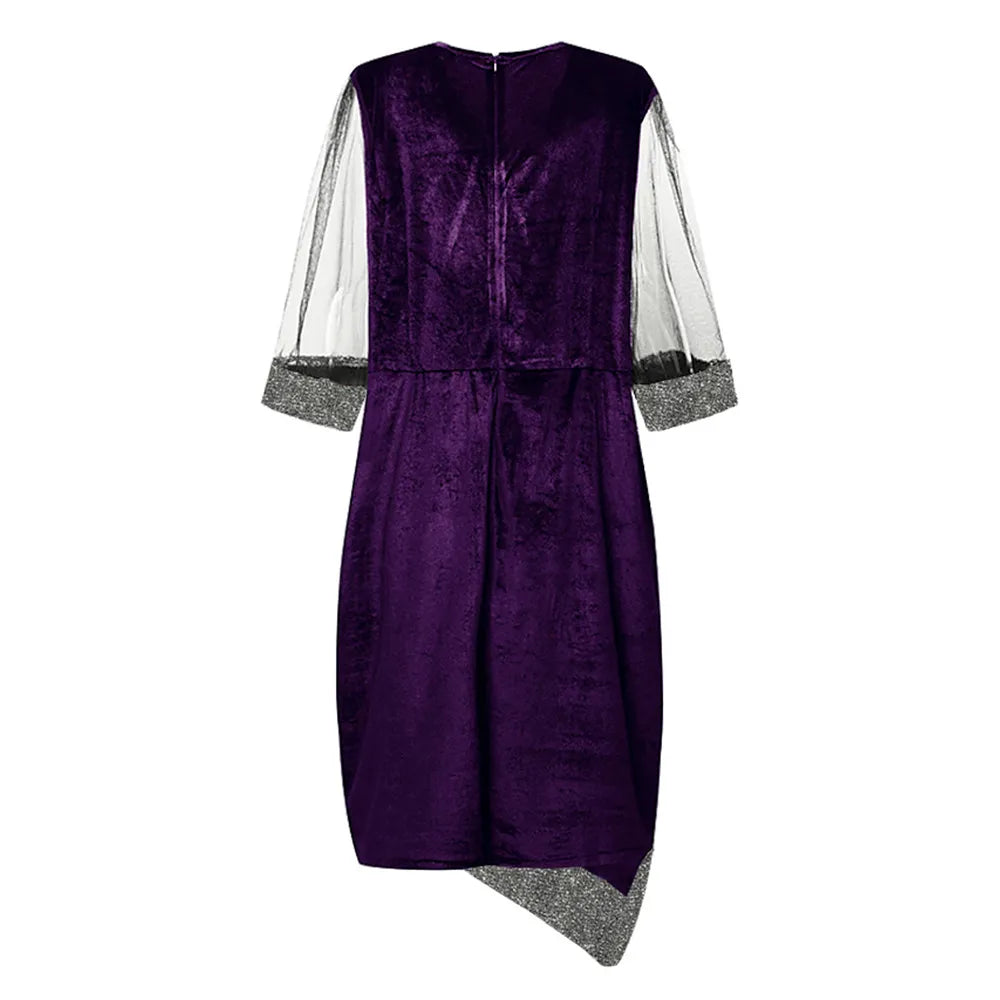 Elegante herfst feestjurk | Plussize glamour met verfijnde sprankel!