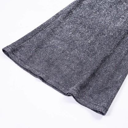 Stijlvolle dames hoge taille broek met glitters | Glamour & comfort in één