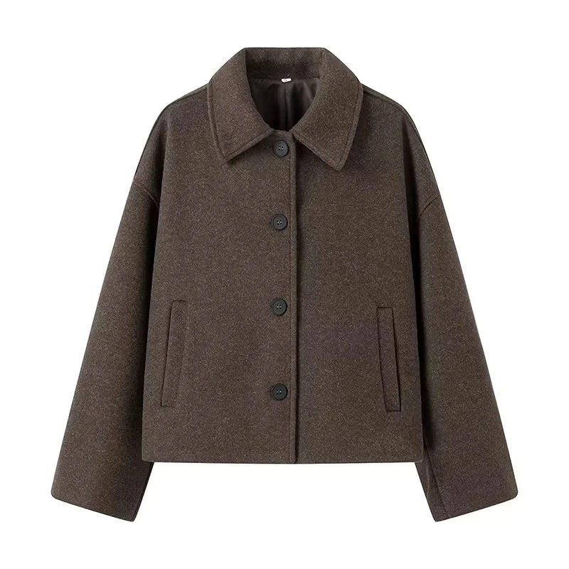 Korte Wolmix Mantel Met Luxe Afwerking | Warmte, Comfort & Tijdloze Stijl