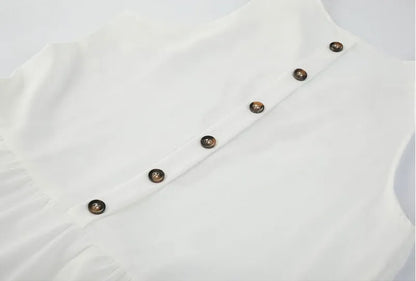 NOURA | MIDI Linnen Jurk Met Borduursels Voor Dames
