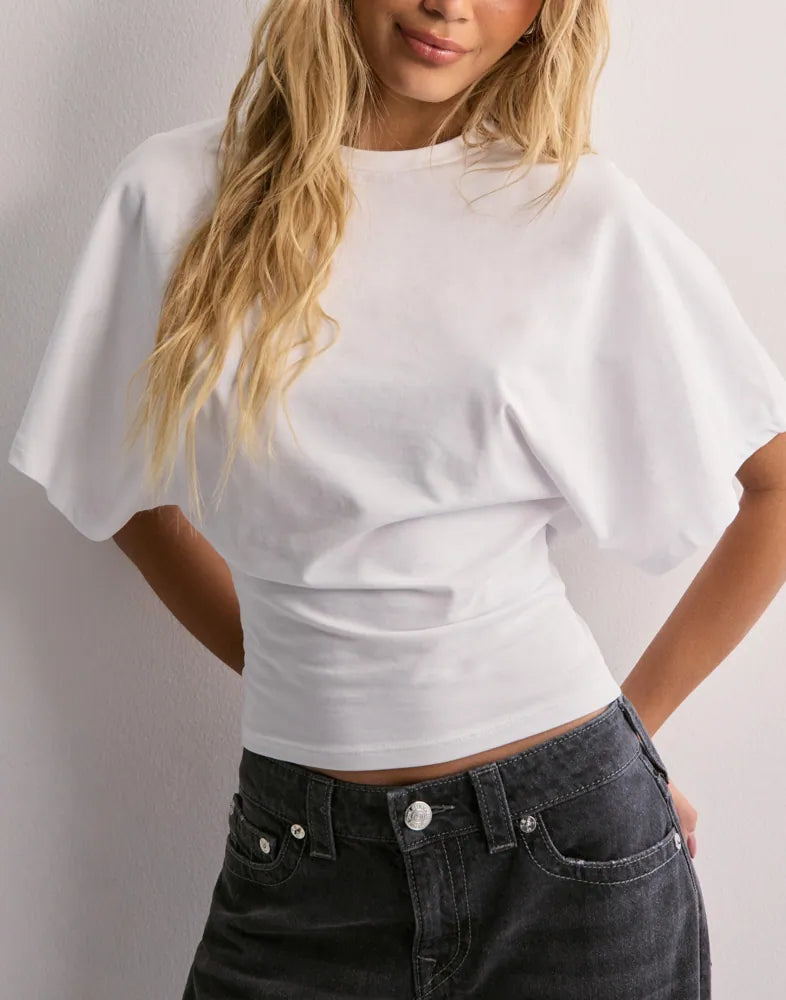 Wide Sleeve Icon Top | Trendy Oversized Look Met Luxe Pasvorm