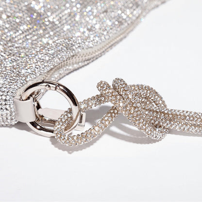 AVA | Glitter Dames Tas Met Kettinghengsel – Luxe, Verfijnd, Compact