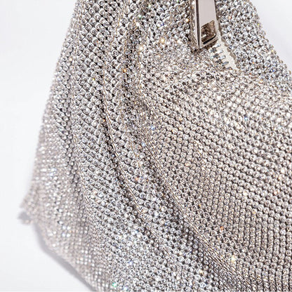 AVA | Glitter Dames Tas Met Kettinghengsel – Luxe, Verfijnd, Compact