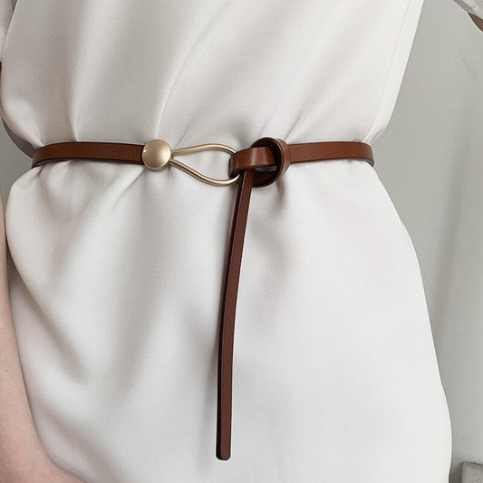 MAE | Elegante Leren Damesriem Met Unieke Design – Tijdloos, Verfijnd & Perfect Voor Elke Gelegenheid