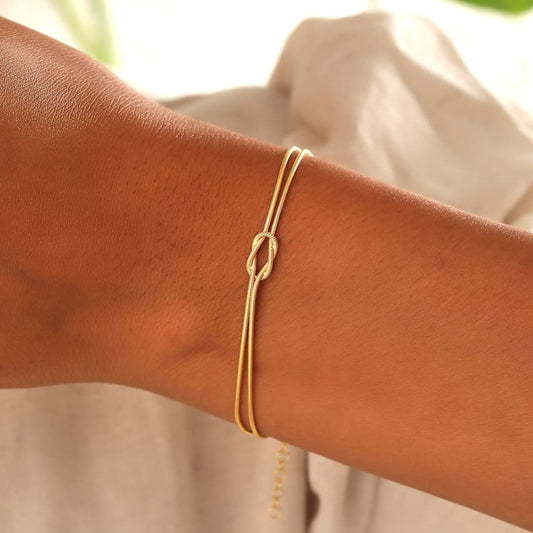 LAUREN | Fijne Symbolische Knoop Armband voor Dames - Luxe & Stijlvol
