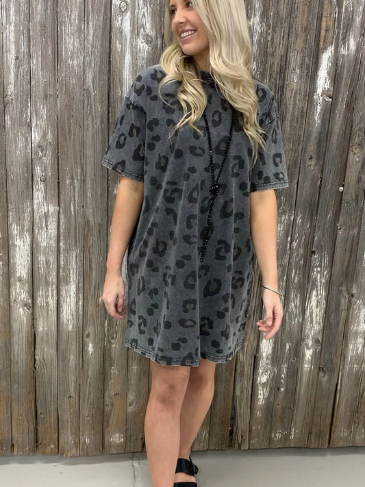 ELOWEN | Dames Gewassen Luipaard Print Shirt Lang - Comfortabel & Gedurft