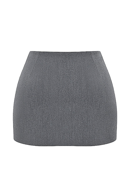 ROSALIE | Grijze Rok + Top Set Voor Dames - Elegant, Chic & Uniek