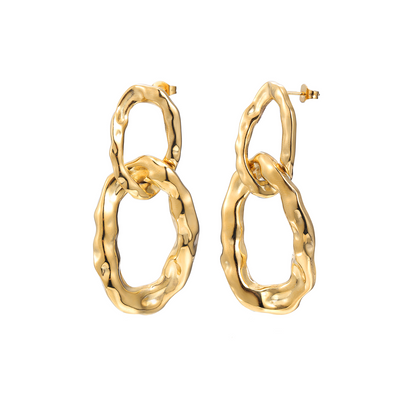 AVENEE | Gouden Schakel Oorbellen Dames - Luxe & Verfijnd