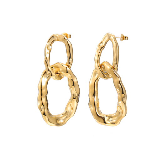 AVENEE | Gouden Schakel Oorbellen Dames - Luxe & Verfijnd