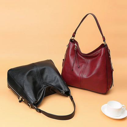 ERSILIA | Luxe Leren Tas Voor Dames Met Verfijnde Details - Klassiek, Functioneel & Stijlvol