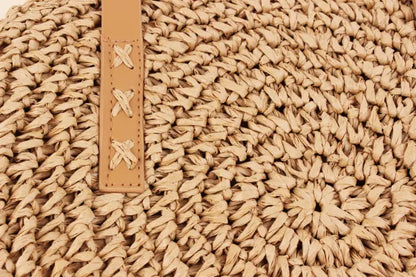 DASHA | Zomerse Ronde Gevlochten Strandtas voor Dames