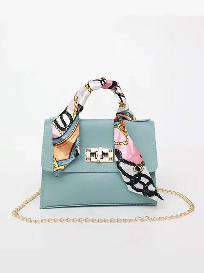 Handtas Voor Dames | Luxe Leren Schoudertas Met Sjaal Handgreep En Gouden Sluiting