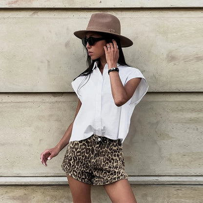 BABET | Dames Luipaard Print Zomer Short - Zomers, Luchtig & Stijlvol