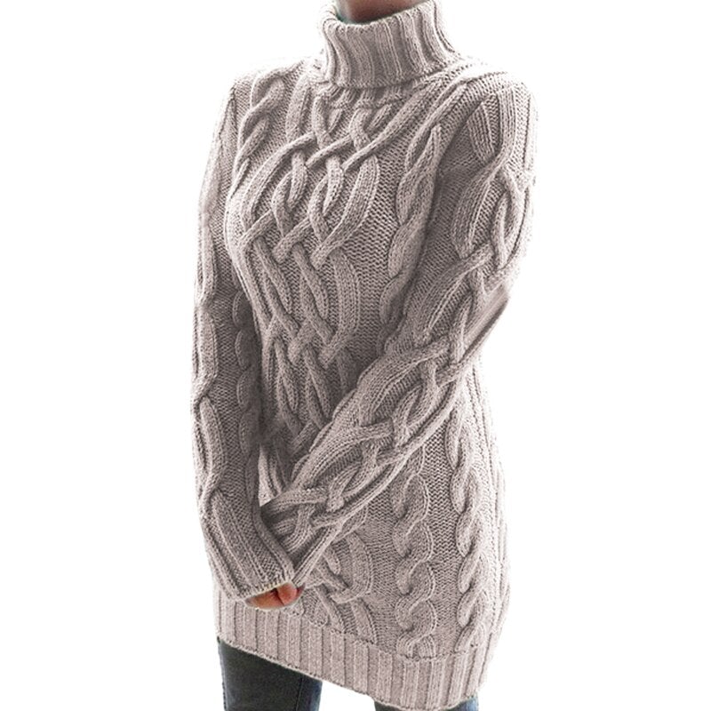 LUNA | Gebreide Damesjurk met Warme Trui-look en Zachte Finish - Perfect Voor De Koude Dagen!